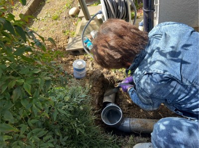 最終桝 設置 配管カット 塩ビ桝 コンクリート桝 劣化 神戸市 西宮 トラブラン