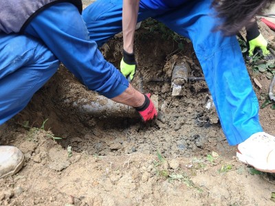 桝の撤去 取替工事 戸建て 汚水桝 コンクリート桝 排水管 神戸市 トラブラン