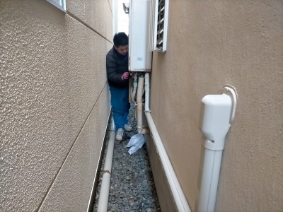 既存給湯器 給湯器取替 取替え工事 給湯管漏水 神戸市 トラブラン